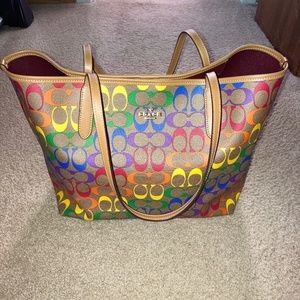 Coach City Rainbow Tote